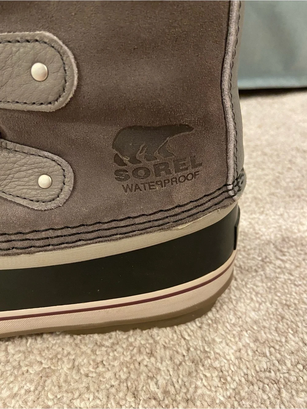 Sorel Black Faux Fur Boot Interior Label